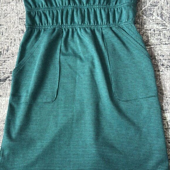 Girls size 10 NWT deux par deux teal houndstooth dress - Picture 3 of 9